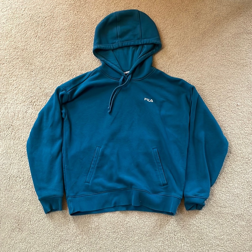 Fila teal hoodie